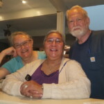 June and Les with Sheba Paton Romero from the Navajo Mission School